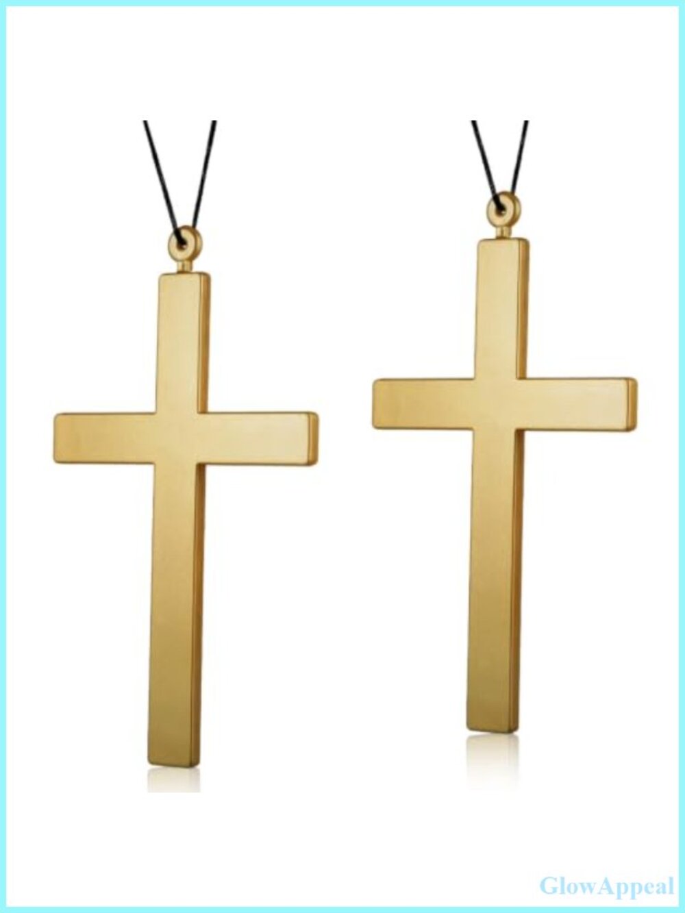 Large Cross Necklace 9" Nun Costume Accessory Lightweight Plastic